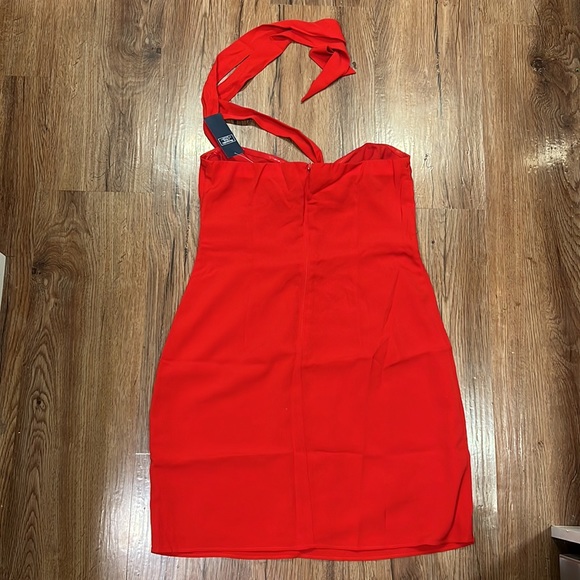 Abercrombie & Fitch Red Knot Front Halter Mini Dress - Picture 3 of 4